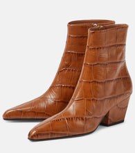 Paris Texas Jane croc-effect leather knee-high boots