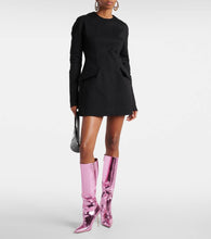 Paris Texas Lidia mirrored leather knee-high boots