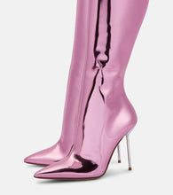 Paris Texas Lidia mirrored leather knee-high boots