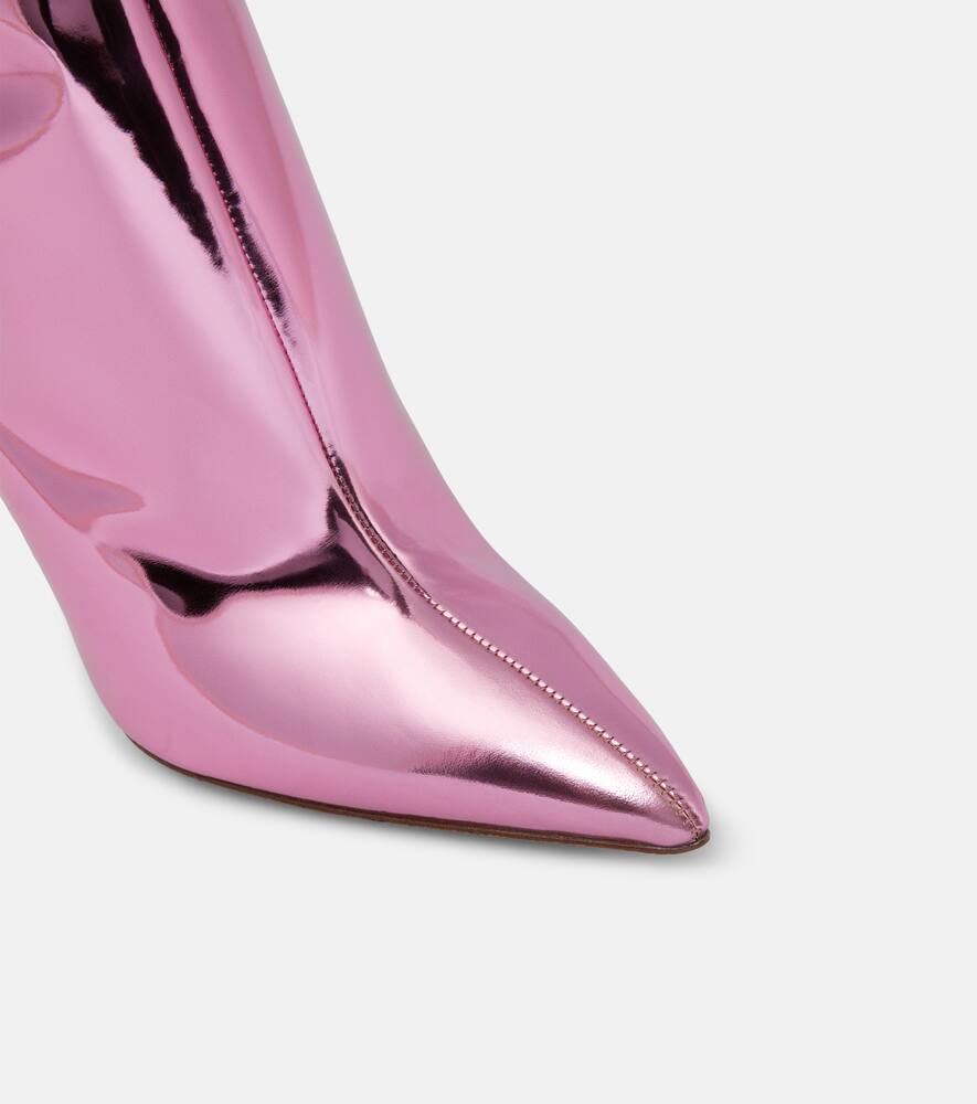 Paris Texas Lidia mirrored leather knee-high boots