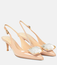 Gianvito Rossi Jaipur 55 patent leather slingback pumps - Gianvito Rossi Jaipur 55 漆皮露跟高跟鞋