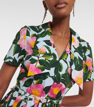 Oscar de la Renta Floral cotton poplin midi dress