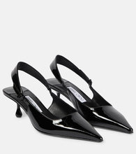 Jimmy Choo Amel 50 Pat leather slingback pumps