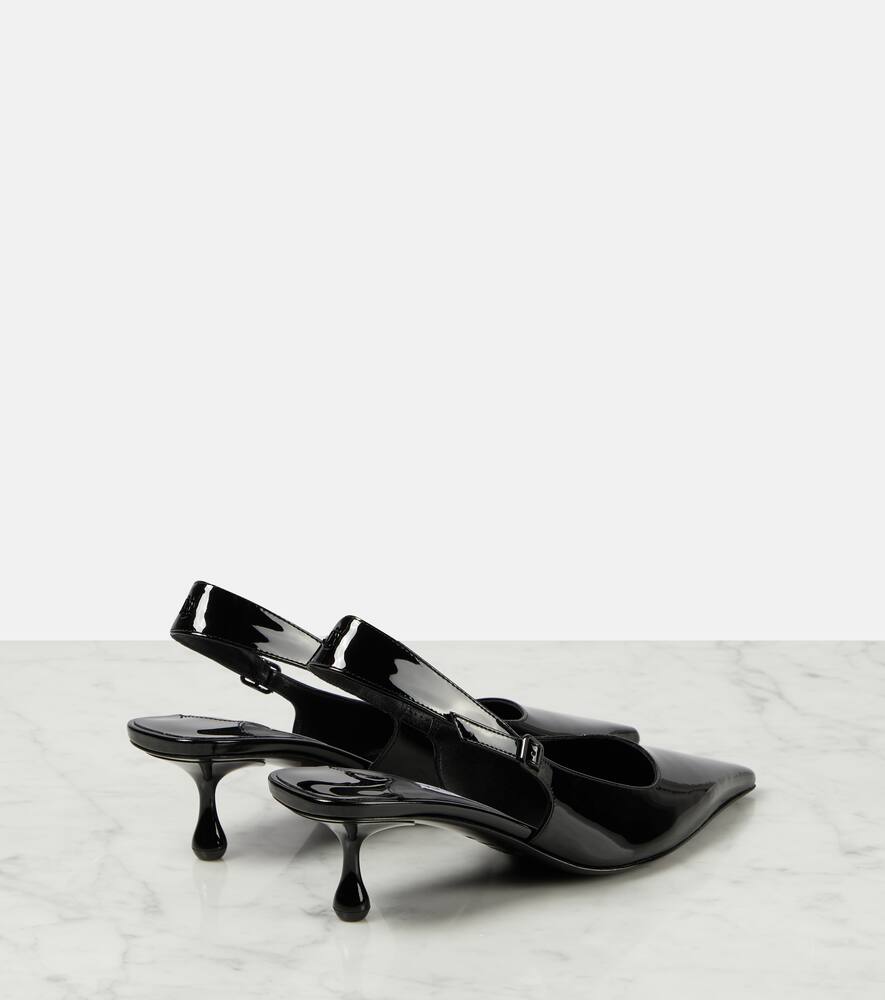 Jimmy Choo Amel 50 Pat leather slingback pumps