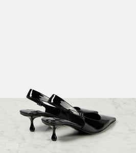 Jimmy Choo Amel 50 Pat leather slingback pumps