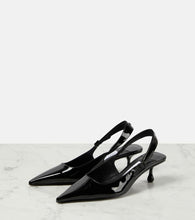 Jimmy Choo Amel 50 Pat leather slingback pumps