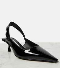 Jimmy Choo Amel 50 Pat leather slingback pumps