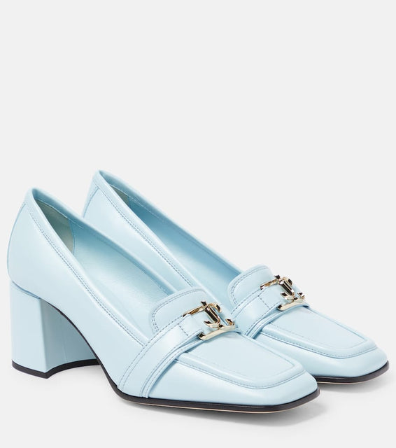 Jimmy Choo Evin 65 leather loafer pumps