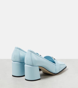 Jimmy Choo Evin 65 leather loafer pumps