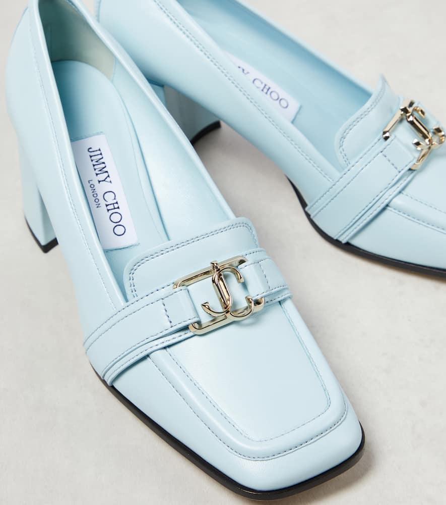 Jimmy Choo Evin 65 leather loafer pumps