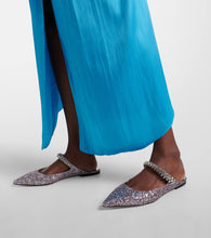 Jimmy Choo Bing embellished leather-trimmed mules