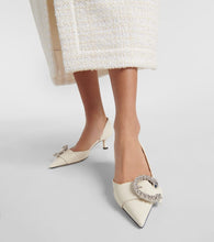 Jimmy Choo Melva 50 embellished leather pumps