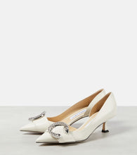 Jimmy Choo Melva 50 embellished leather pumps