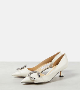 Jimmy Choo Melva 50 embellished leather pumps