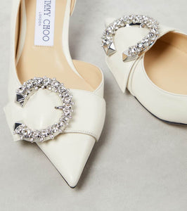 Jimmy Choo Melva 50 embellished leather pumps