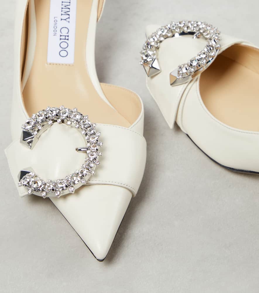 Jimmy Choo Melva 50 embellished leather pumps