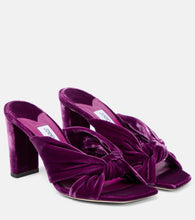 Jimmy Choo Avenue 85 velvet mules - Jimmy Choo Avenue 85 天鹅绒穆勒鞋