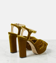 Jimmy Choo Heloise 120 velvet platform sandals