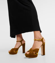 Jimmy Choo Heloise 120 velvet platform sandals