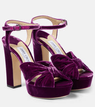 Jimmy Choo Heloise 120 velvet peep-toe pumps - Jimmy Choo Heloise 120 丝绒露趾高跟鞋