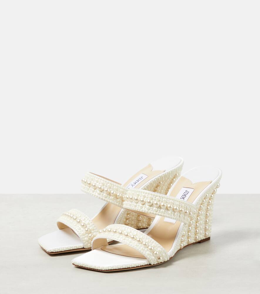 Jimmy Choo Bridal Sacoria 85 embellished wedge mules