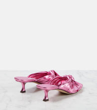 Jimmy Choo Avenue 50 metallic leather mules
