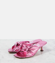 Jimmy Choo Avenue 50 metallic leather mules