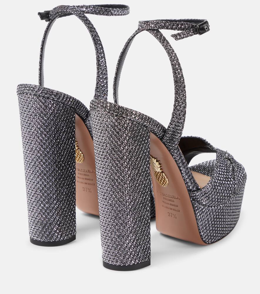 Aquazzura Sinner 140 metallic platform sandals