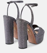 Aquazzura Sinner 140 metallic platform sandals