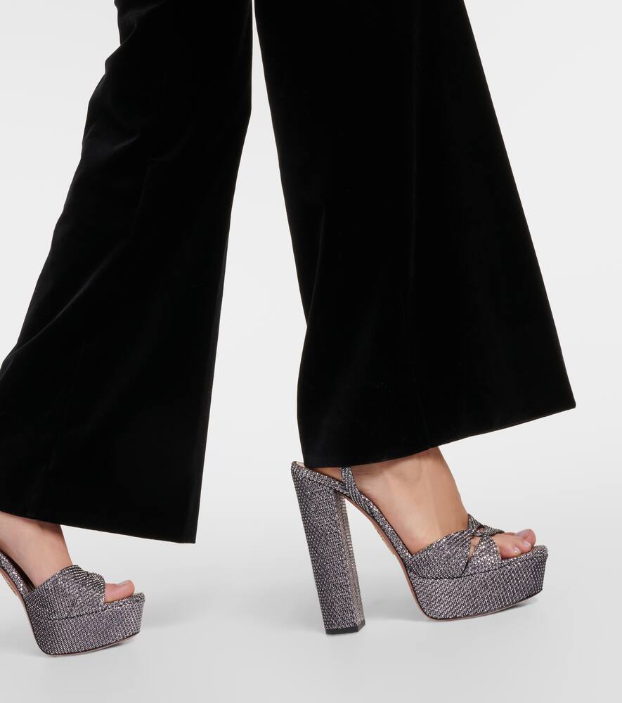 Aquazzura Sinner 140 metallic platform sandals
