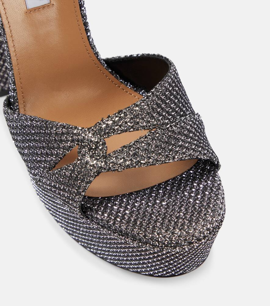 Aquazzura Sinner 140 metallic platform sandals