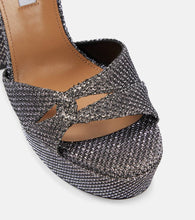 Aquazzura Sinner 140 metallic platform sandals