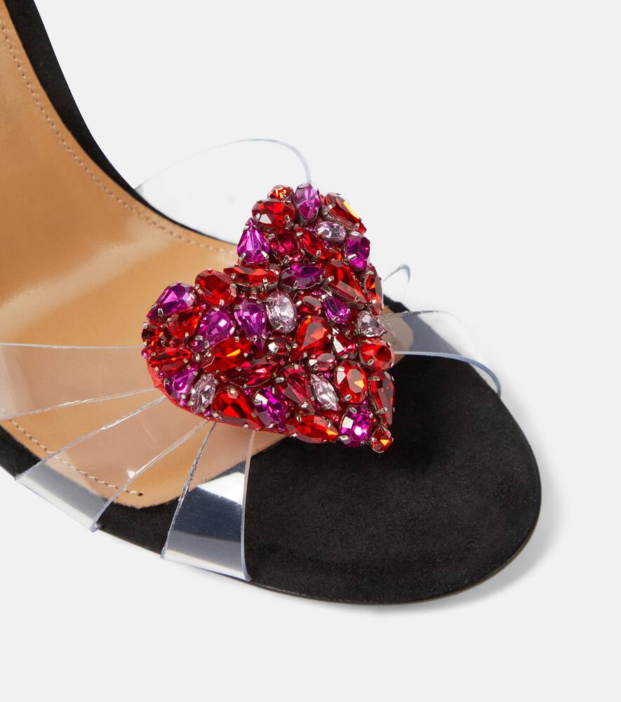 Aquazzura Love Me 105 embellished PVC sandals
