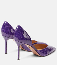 Aquazzura Up Town 85 croc-effect leather pumps