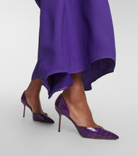 Aquazzura Up Town 85 croc-effect leather pumps