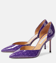 Aquazzura Up Town 85 croc-effect leather pumps