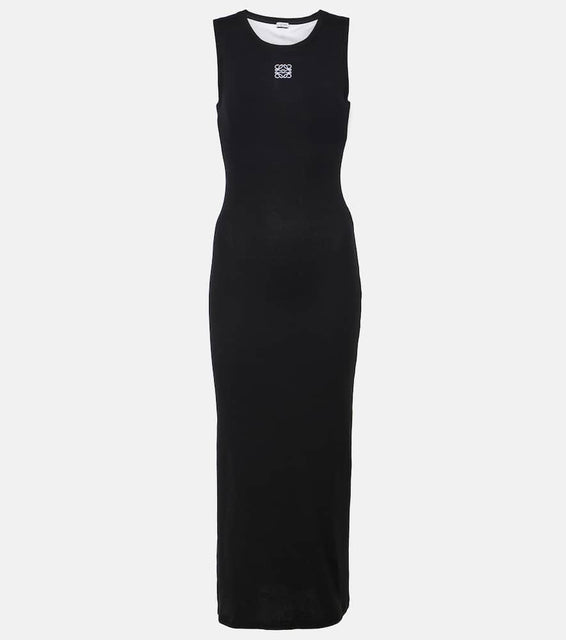 Loewe Anagram cotton jersey maxi dress