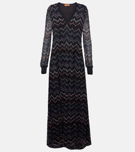 Missoni Zig Zag sequined maxi dress