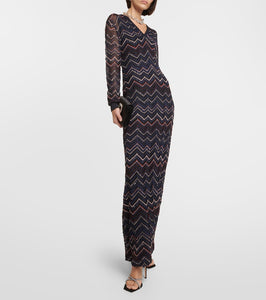 Missoni Zig Zag sequined maxi dress