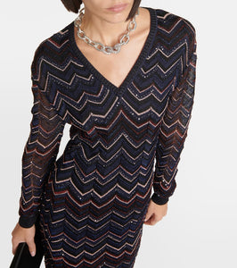 Missoni Zig Zag sequined maxi dress