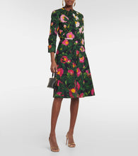 Oscar de la Renta Floral cotton-blend shirt dress