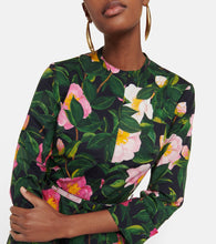 Oscar de la Renta Floral cotton-blend shirt dress