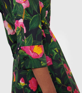 Oscar de la Renta Floral cotton-blend shirt dress