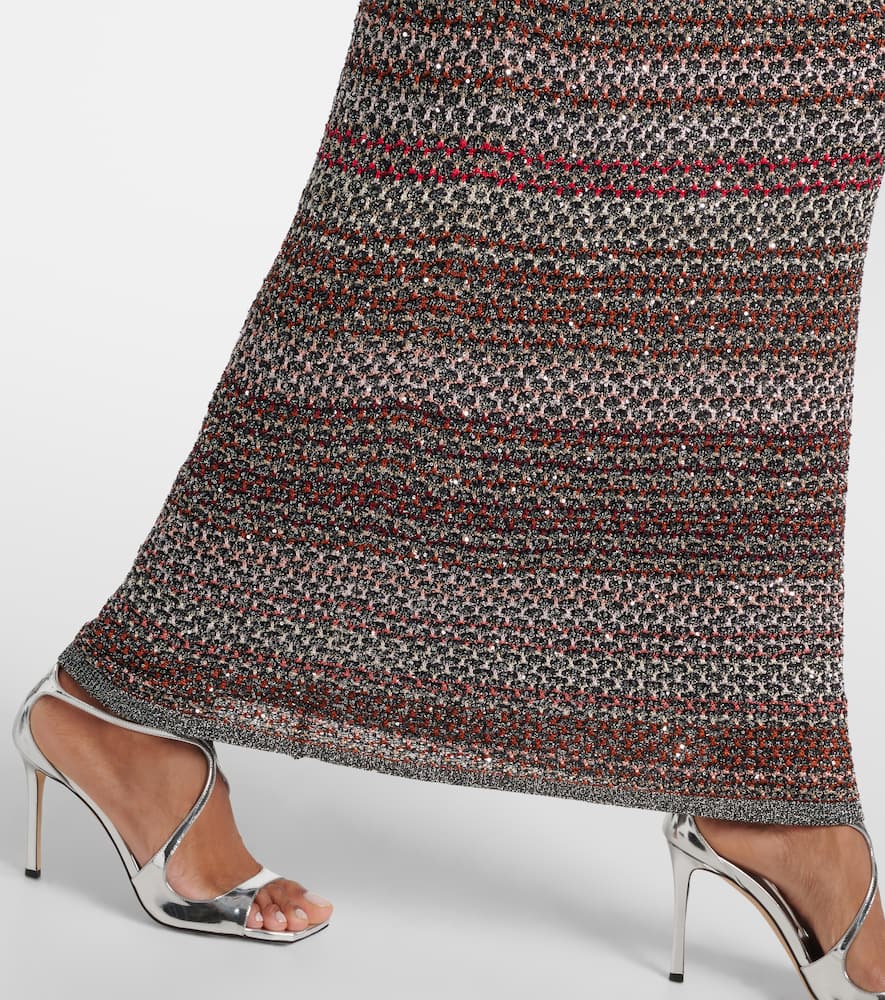 Missoni Striped sequined maxi dress