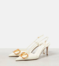 Valentino Garavani VLogo leather slingback pumps