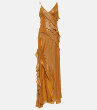 Victoria Beckham Ruffled Lamé gown