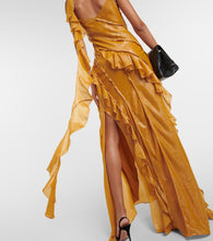 Victoria Beckham Ruffled Lamé gown