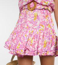 Poupette St Barth Bella printed off-shoulder minidress