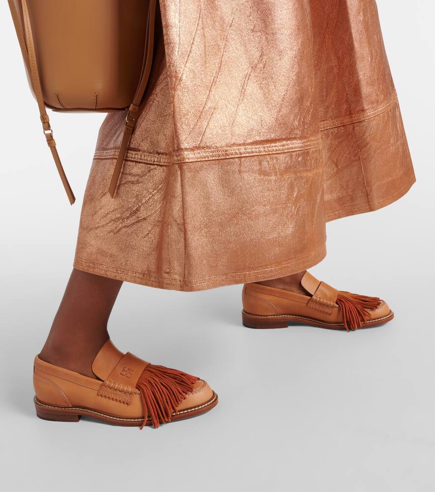Ulla Johnson Fringed leather loafers