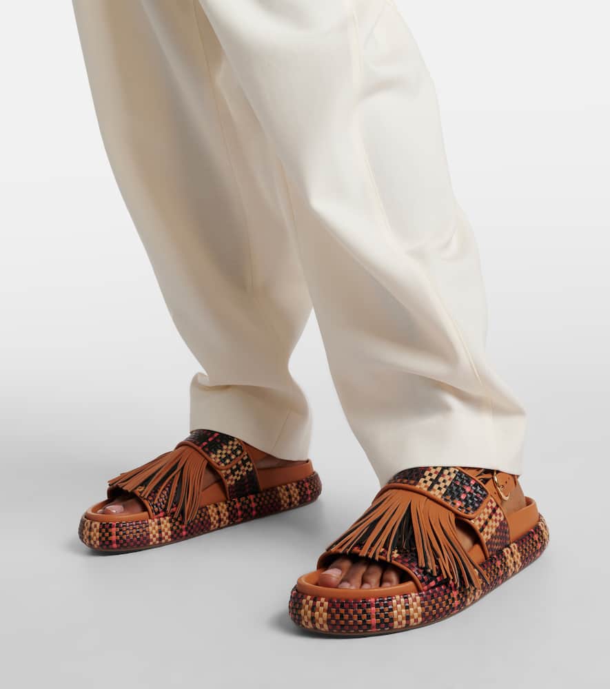 Ulla Johnson Fringed woven leather sandals